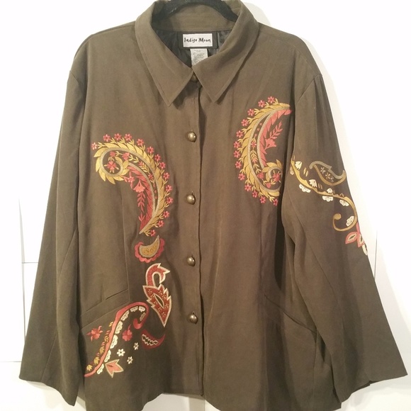 Indigo Moon Jackets & Blazers - ****SOLD****Indigo Moon Brown W Rose Coat